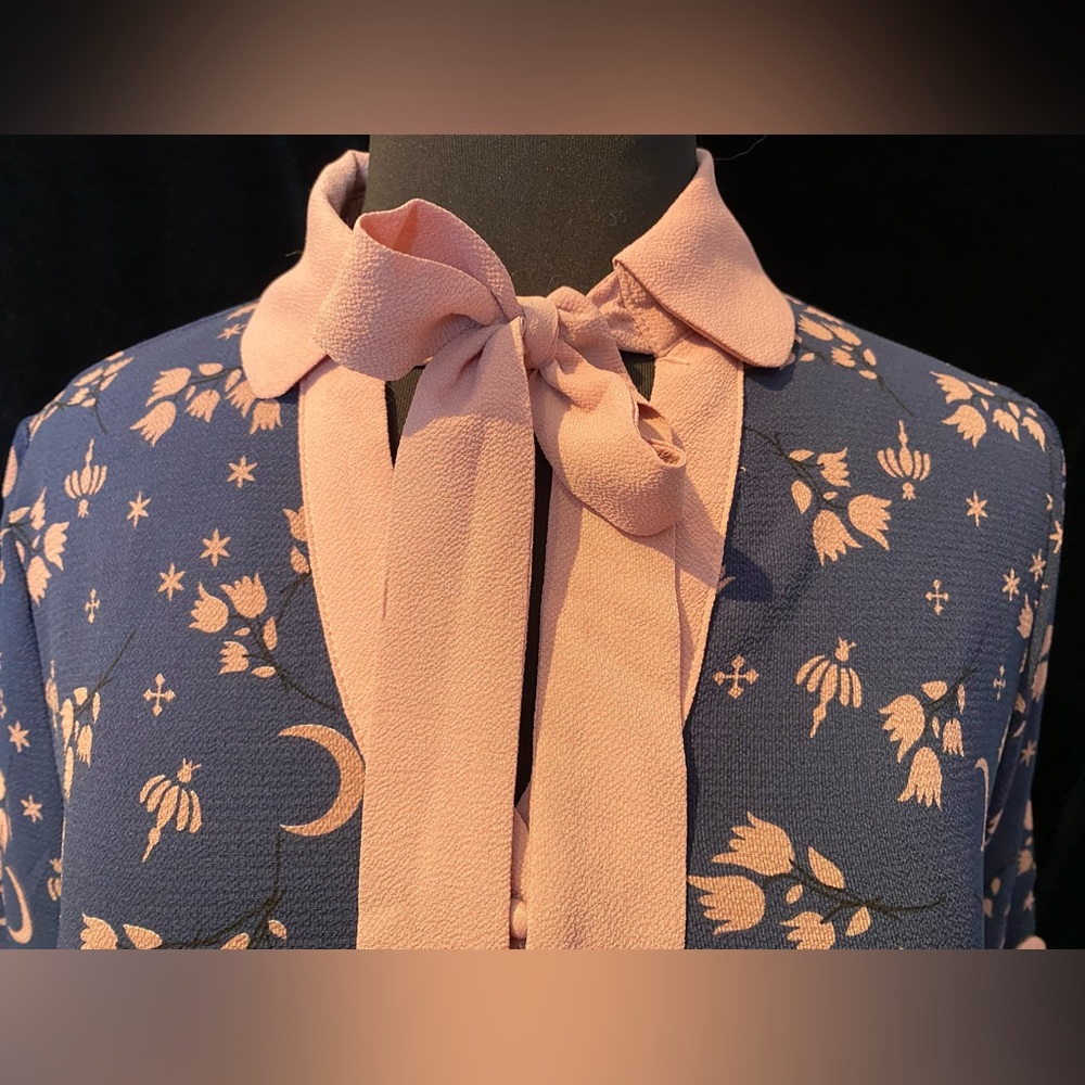 Collectif Eleanor Moonflower Blouse & Skirt Set, US Women’s Size 10 - Picture 6 of 15